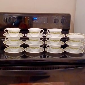 Vintage Corelle By Corning N.Y. USA Cups and Saucers